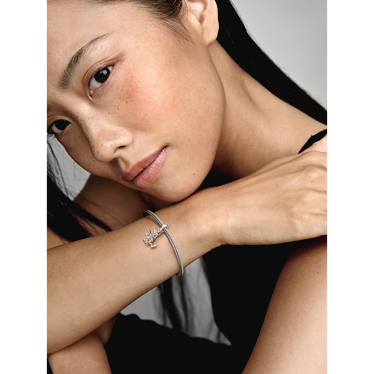 Vòng Đeo Tay Họa Tiết Da Rắn Disney Centennial Legend Series 925