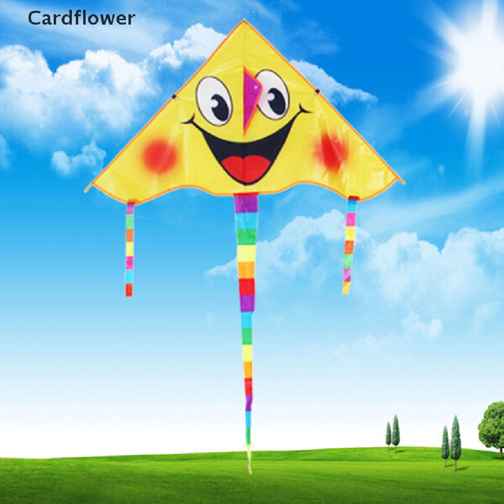 1 Bộ Diều Thể Thao Ngoài Trời Hình Mặt Cười 80 * 45cm Có Tay Cầm 50m