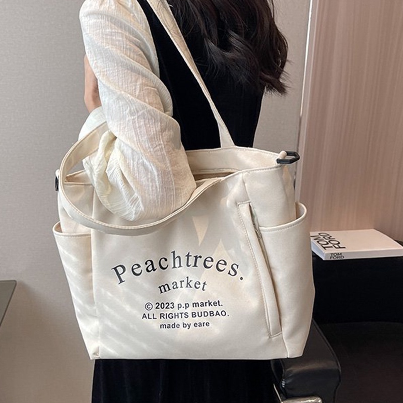 Túi Xách canvas Sức Chứa Lớn Thiết Kế Đơn Giản Thời Trang Cho Nữ