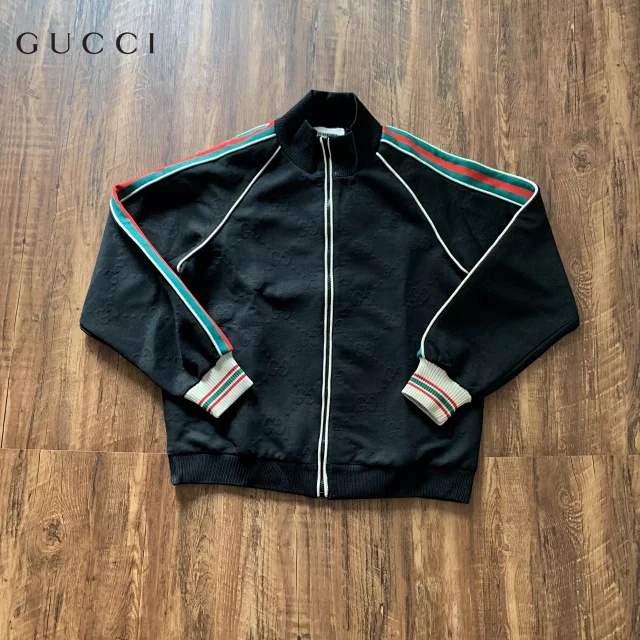 Áo Khoác Khóa Kéo In Logo Gucci 100% Chính Hãng Thời Trang Cho Nam Nữ
