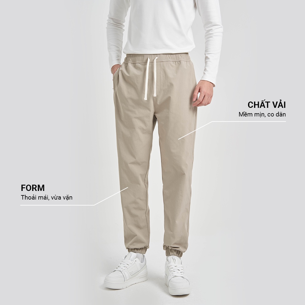 Quần Jogger Nam KRIK Phom Regular Thiết Kế Basic Chất Liệu Nỉ Cao Cấp JG0463