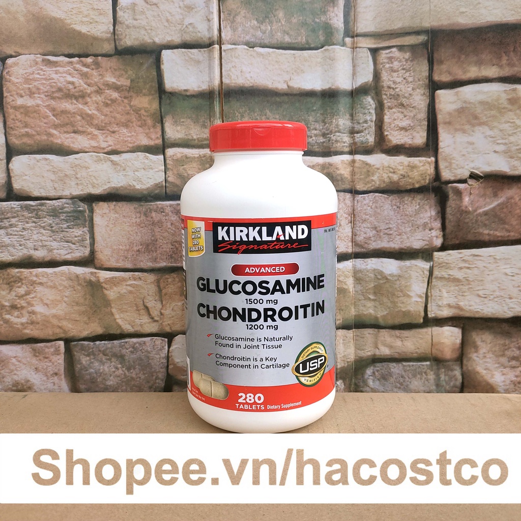 Viên uống Glucosamine 1500mg &amp; chondroitin 1200mg 280 viên - Glucosamin Kirkland 280