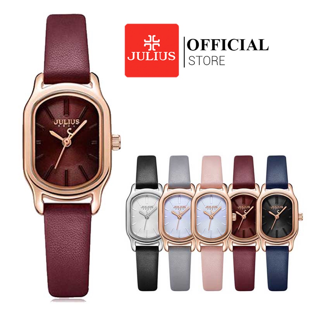 [Julius Mall Store] Đồng hồ nữ Julius JA-1112 dây da