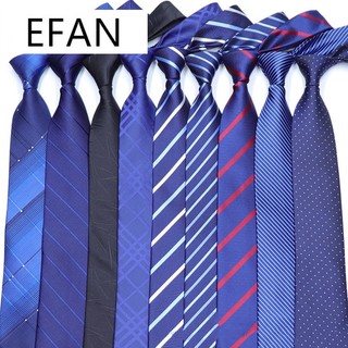 Cà vạt 8cm họa tiết kẻ sọc / Paisley / caro màu xanh dương và đen thời trang sang trọng thanh lịch cho nam đi làm 