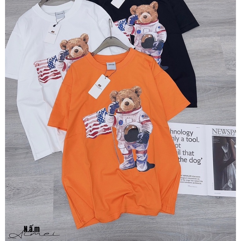 Áo Moschino Cổ Tròn Hình Gấu Phi Hành Gia • MinWay Store