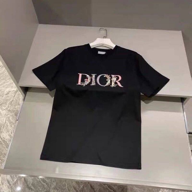 Áo Thun Cotton In Chữ Dior Thời Trang Cho Cặp Đôi