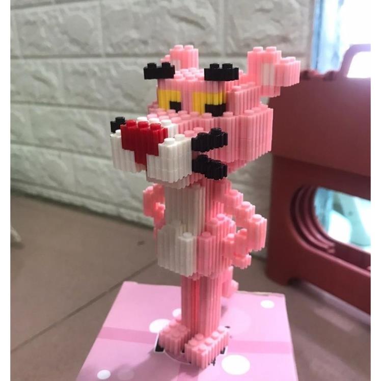 Bộ Lắp Ráp Mô Hình Các Nhân Vật Đồ Chơi Lắp Mô Hình 3D Báo Hồng Đáng Yêu Tinh Nghịch