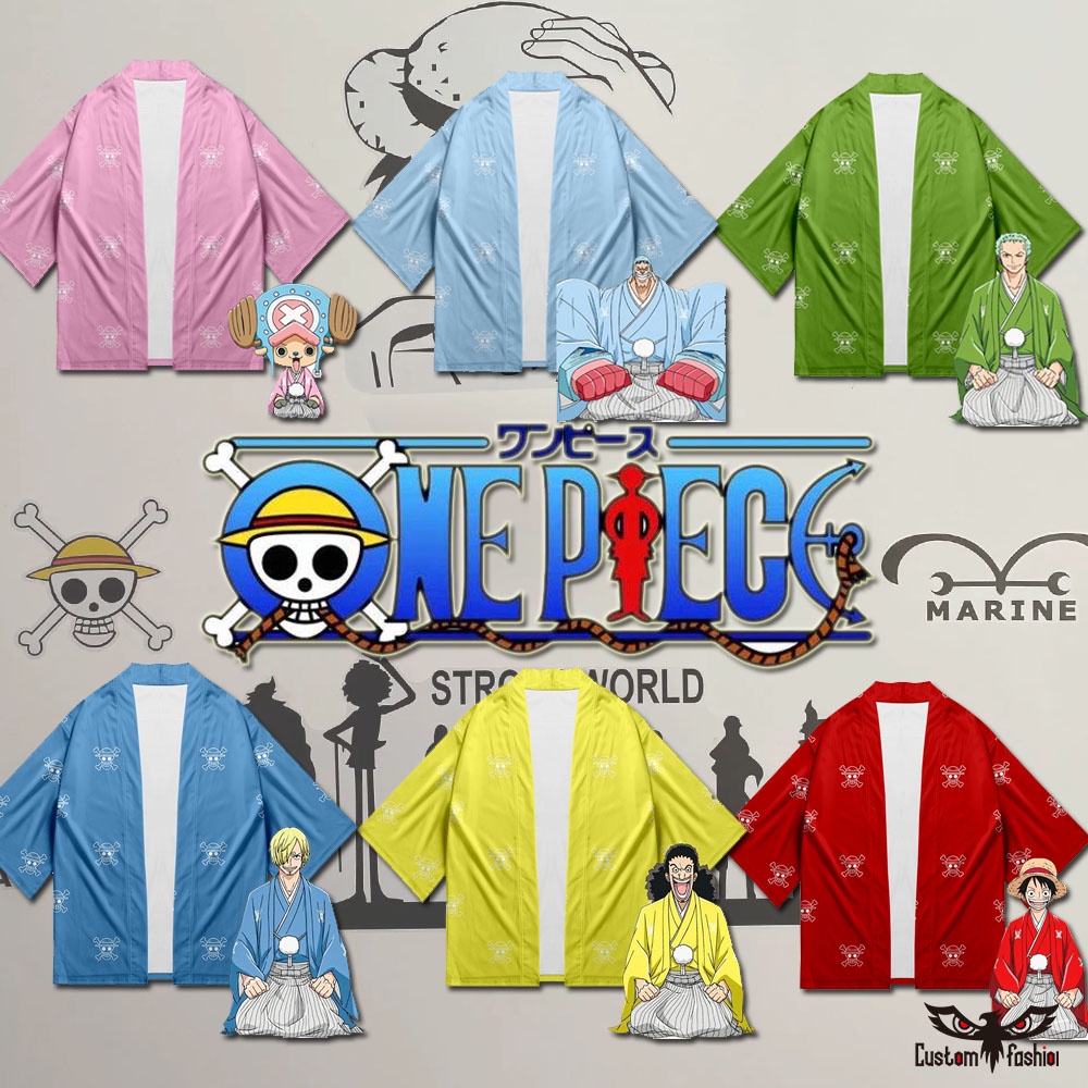 Áo Choàng Kimono In Hình One Piece 3D Thời Trang Dành Cho Nam Nữ