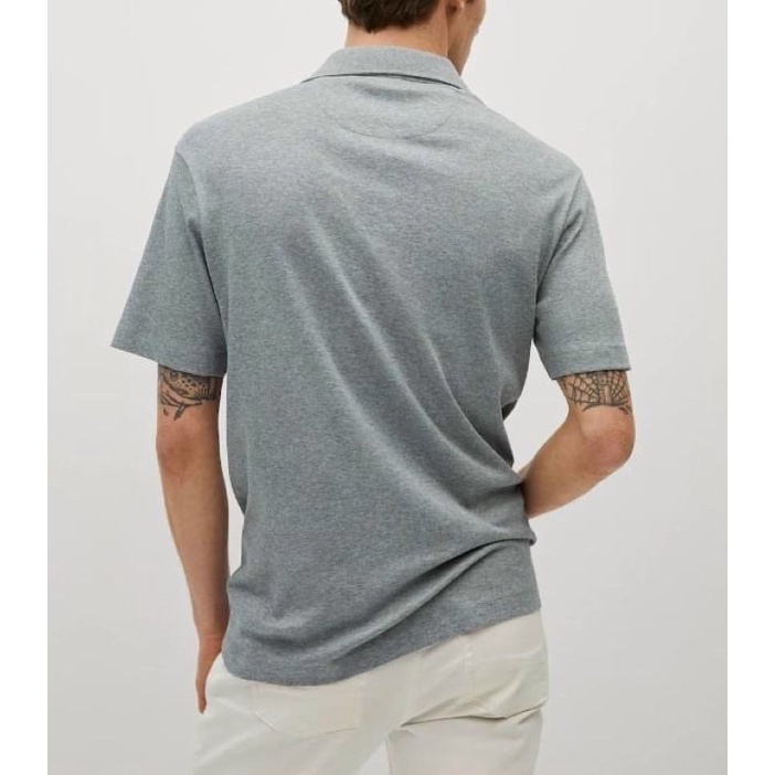 Áo polo xám Mango authentic SLIM FIT size S