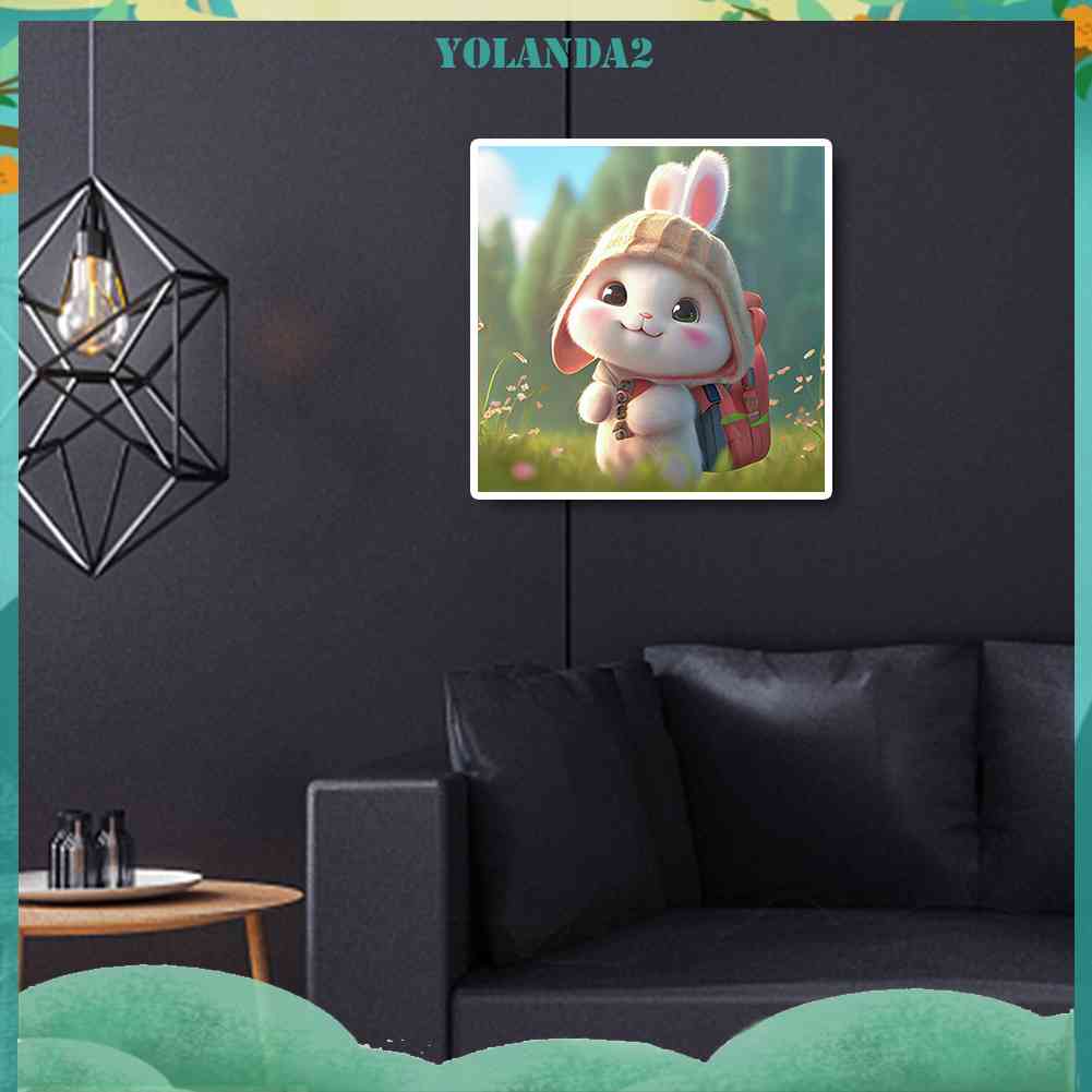 Bộ Tranh Đính Đá 5D Tự Làm Toàn Diện Hình Thỏ Trang Trí Nhà Cửa