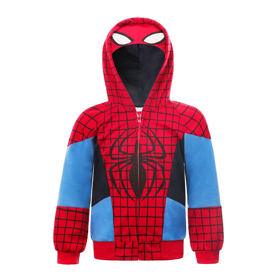 Áo Khoác Hoodie Siêu Anh Hùng Người Nhện Người Sắt Captain America Halloween Cho Bé Trai