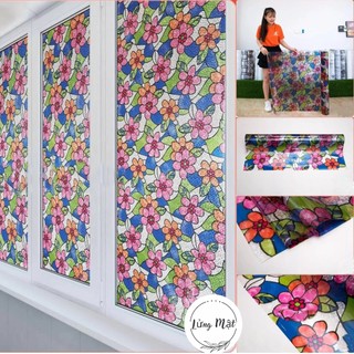 Rực rỡ sắc màu hoa 3D hạn chế tầm nhìn và giảm sáng cực tốt - Dán kính mã A50