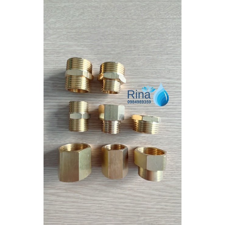 Đầu nối đồng thau, Đầu ren ngoài, đầu ren trong, ren ngoài ren trong, cà rá.