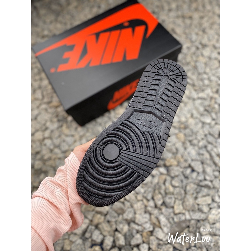 Giày Thể Thao Sneaker Air Jordan 1 Panda Da Lộn Cổ Cao Waterloo Shop