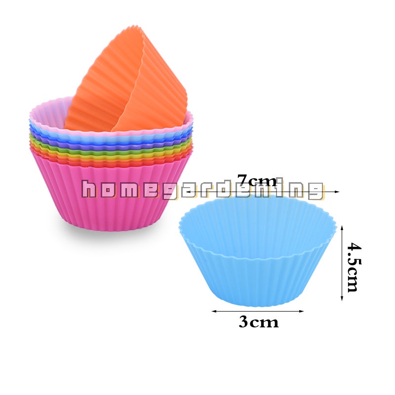 Khuôn Làm Bánh Cupcake Bằng Silicone Chống Dính Có Thể Tái Sử Dụng