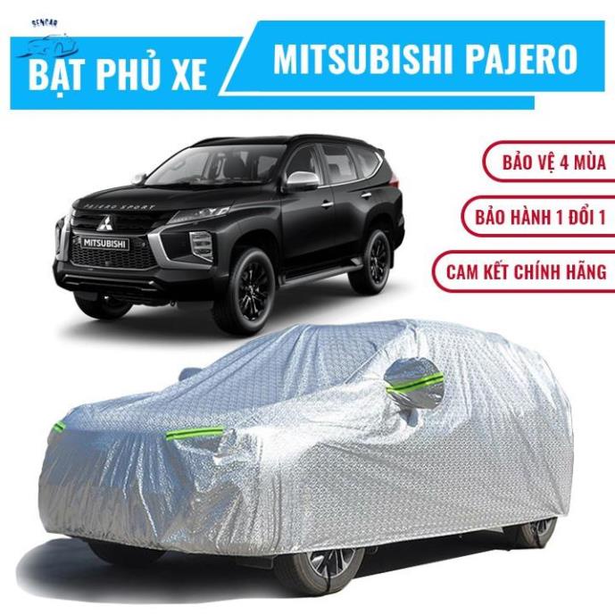 Bạt phủ xe ô tô 7 chỗ Mitsubishi Pajero 3 lớp chống nóng, chống thấm, chống bụi. Bạt phủ xe Pajero Sport +