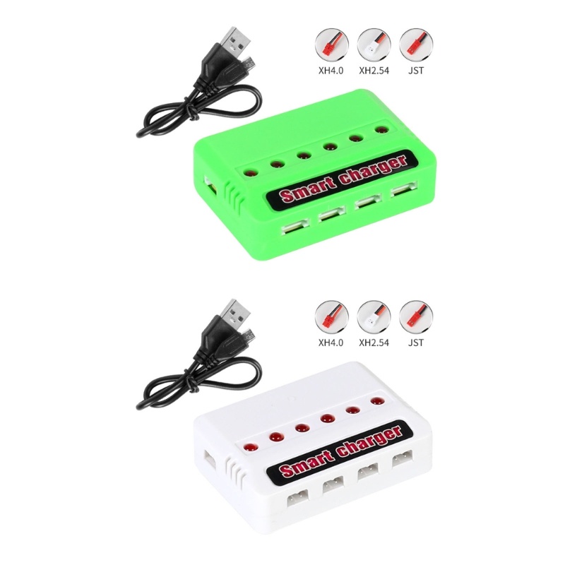 Củ Sạc 6 Cổng Trong 1 3.7V 3.7V Cho Máy Bay Điều Khiển Từ Xa XH2.54 / XH4.0 / JST
