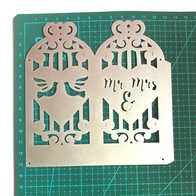 Khuôn Cắt Giấy Kim Loại Hình Lồng Đèn Cặp Đôi Xinh Xắn