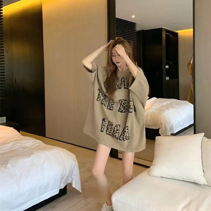 Áo thun nữ COZOK tay lỡ dáng dài rộng thời trang Hàn Quốc