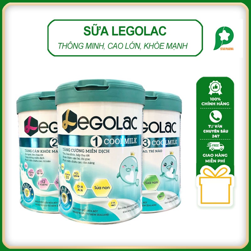 Sữa Legolac CoolMilk số 1, 2, 3 hộp 900G - 400G Sữa bột Legolac sữa non không nóng