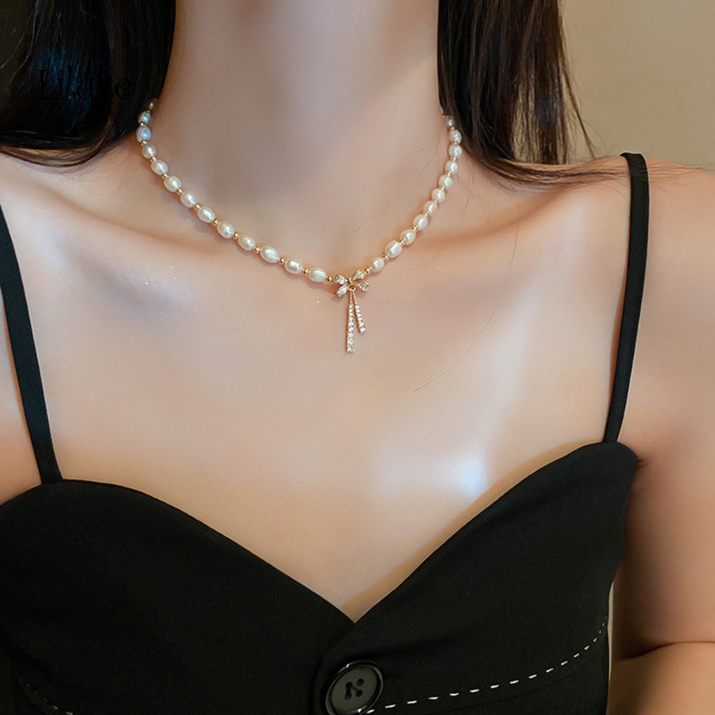 Vòng cổ Hợp Kim Trang Trí Nơ Màu Sáng Xinh Xắn Cho Nữ
