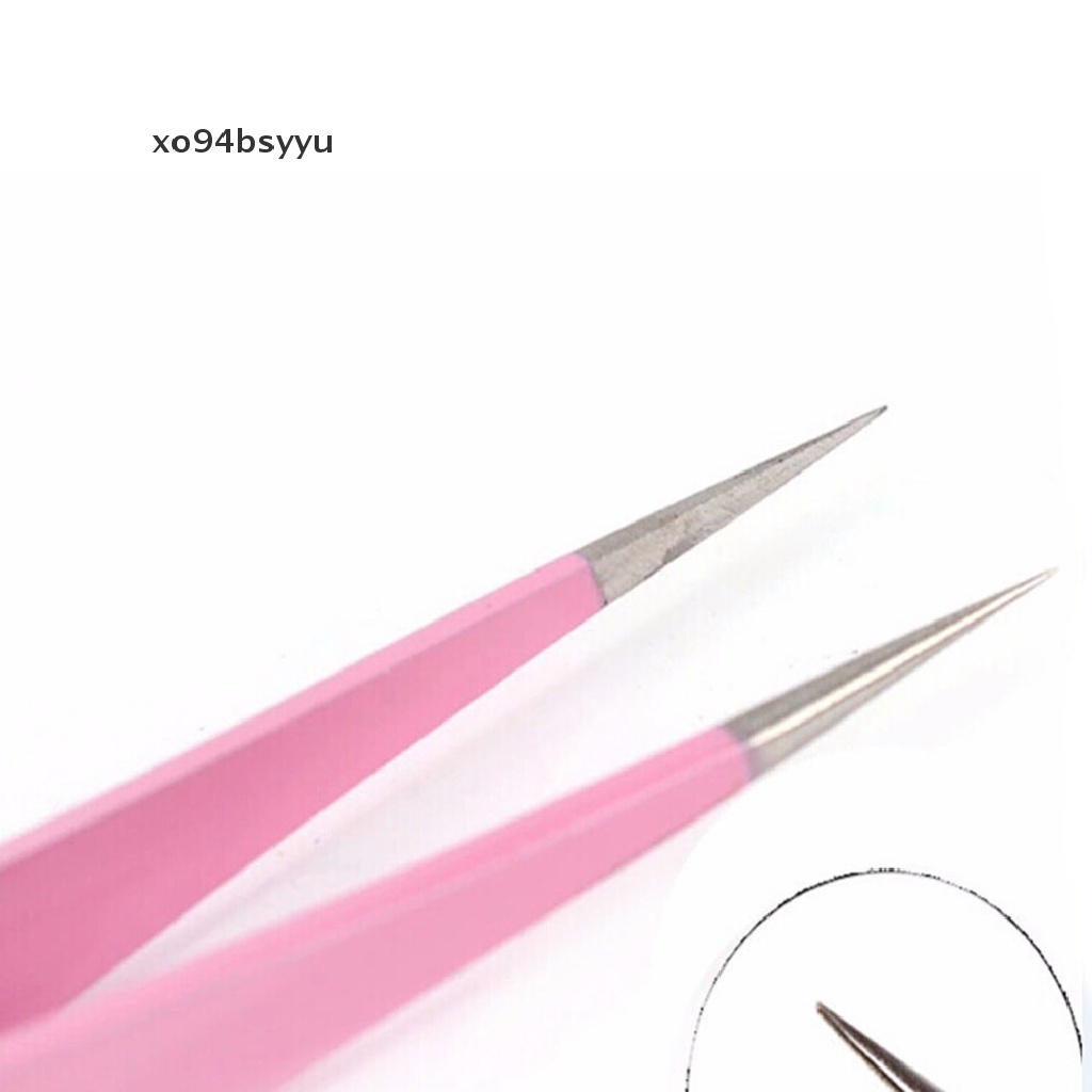 Set 2 Kẹp Uốn Cong Được Bằng Thép + Thẳng xo94bsyyu Dùng Nối Mi / Làm Móng Nghệ Thuật