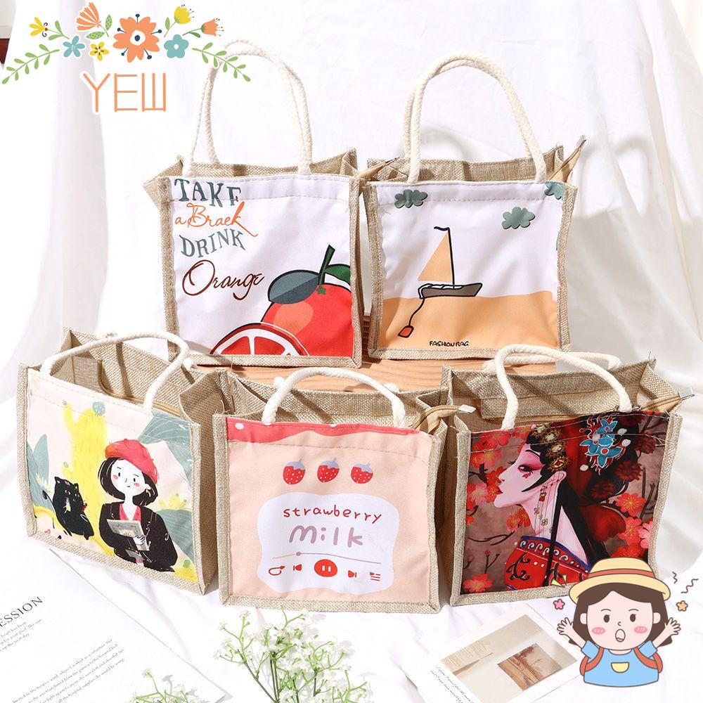 Túi Mua Sắm Bằng Vải Bạt Có Khóa Kéo In Họa Tiết Nhạc Kịch