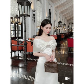 Áo Dài 2 Dây Nơ Trắng - D21072