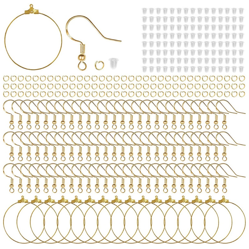 Bộ Móc Làm Bông Tai DIY Màu Vàng Đồng