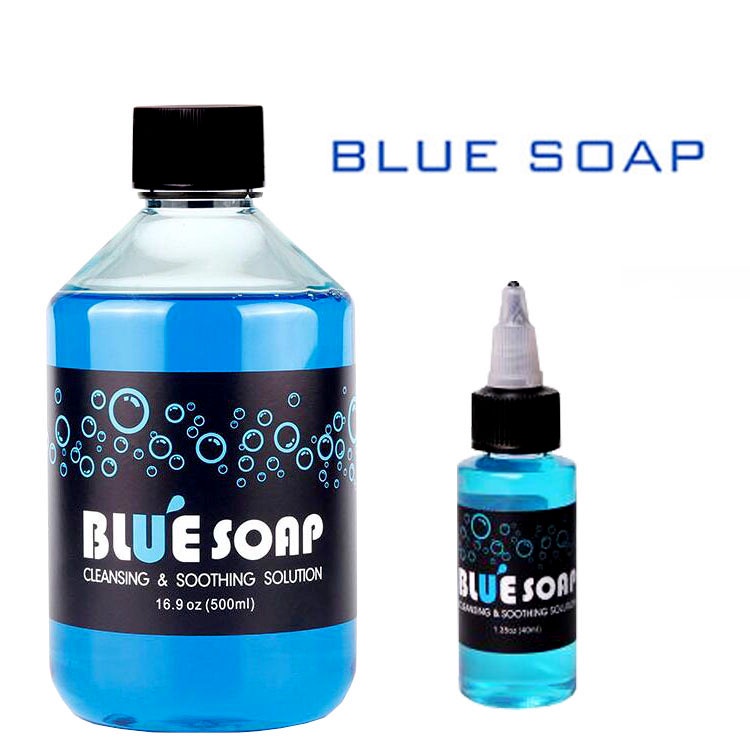 Nước rửa BLUSOAP Nước rửa hình xăm Blue Soap 500ml vs 30ml.