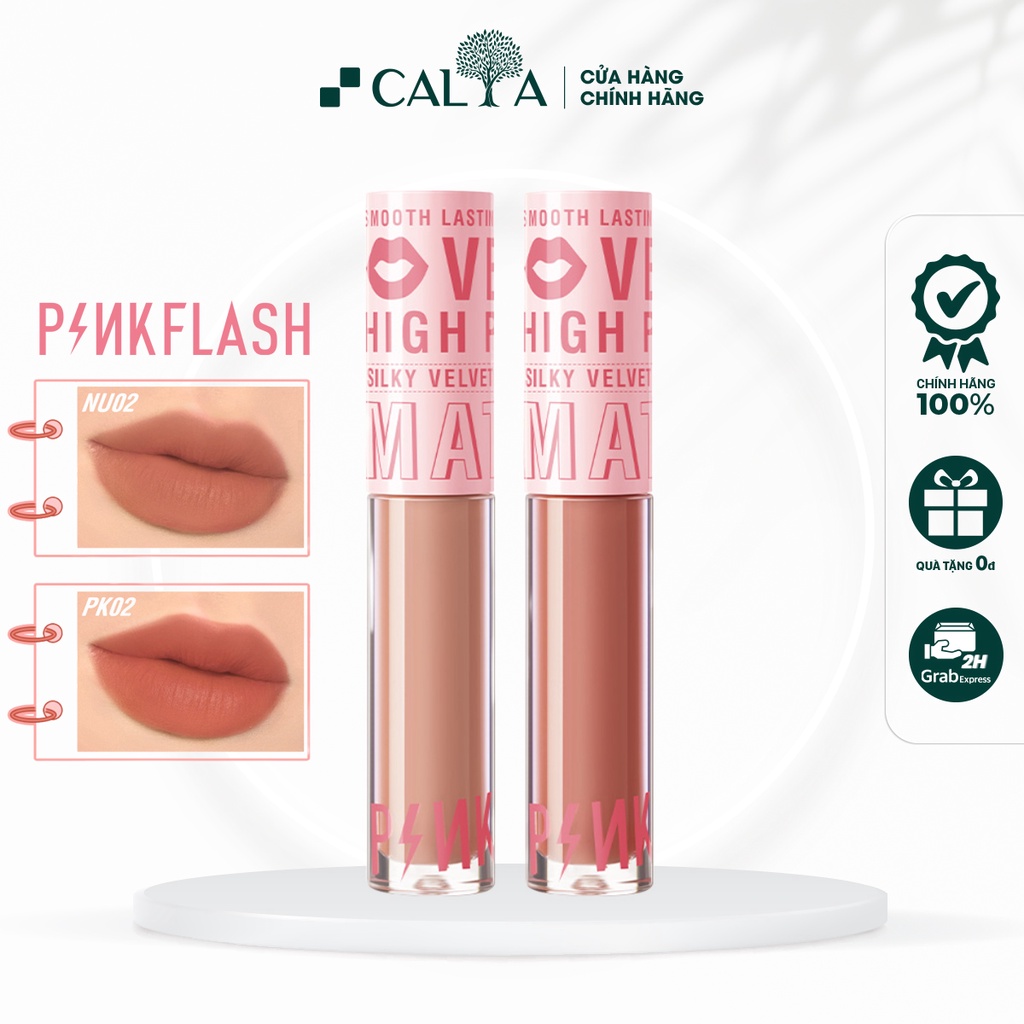 Son Kem Lì PinkFlash Bền Màu, Mềm Mịn Không Khô Môi - Pink Flash Pink Diary Silky Velvet Matte Lipstick PF-L04