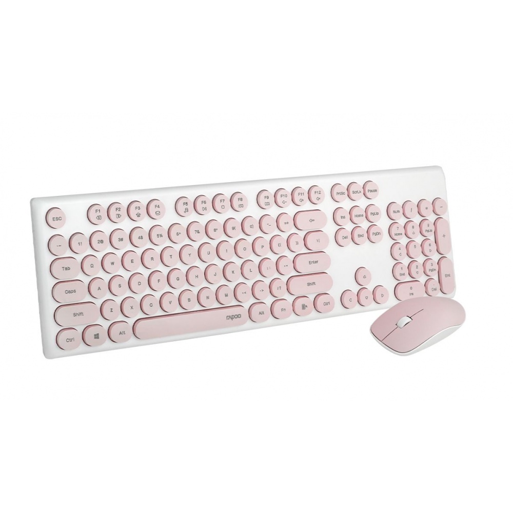 Bộ Bàn Phím Chuột Không Dây Rapoo X260S 3 màu Hồng - Trắng - Đen - New chính hãng - BH 24 Tháng