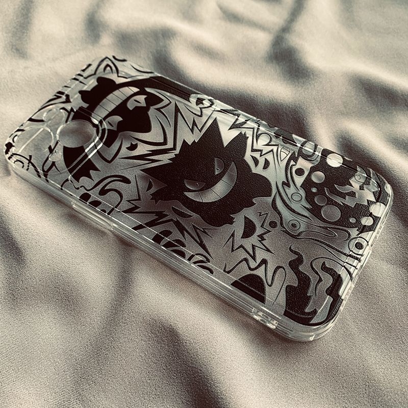 Ốp Điện Thoại Silicon Dẻo In Hình Gengar Hoạt Hình Cho iPhone 13 / 14 Promax 12 / 11 XR XS 7 / 8P P7QX