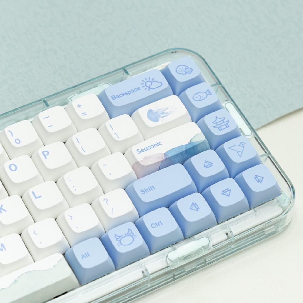 136 Phím Haiyun Keycaps XDA Profile Cá Voi Đại Dương PBT Dye Sub Bàn phím cơ Keycap