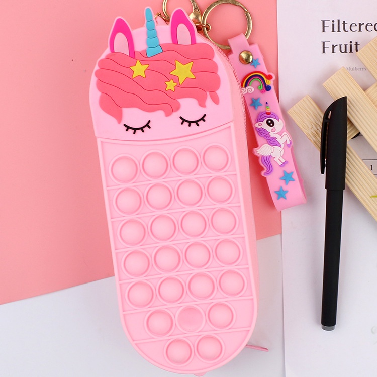 Túi Đựng Bút Silicon Sức Chứa Lớn In Hình rodenticide pioneer Hoạt Hình Cho Trẻ Em