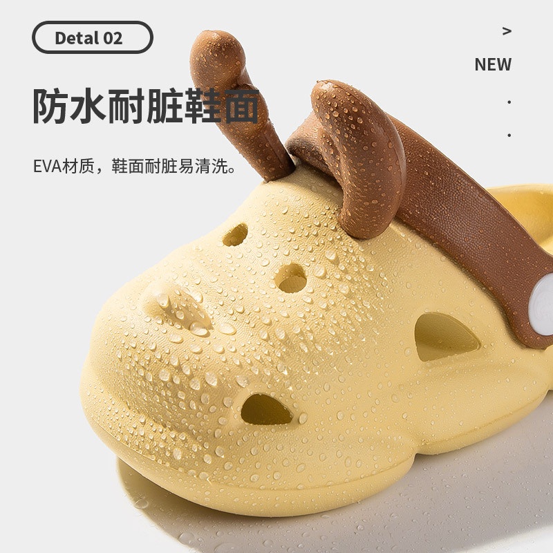 Dép Sục cross đi mưa cho bé chống trượt họa tiết sừng nai dễ thương, đi thoáng chân dép hottrend 2023.