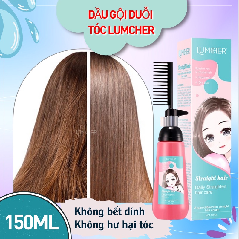 Thuốc duỗi tóc tại nhà chiết suất nhân sâm | Ép side chứa Protein không làm tổn thương tóc, không hăng chính hãng Lumche