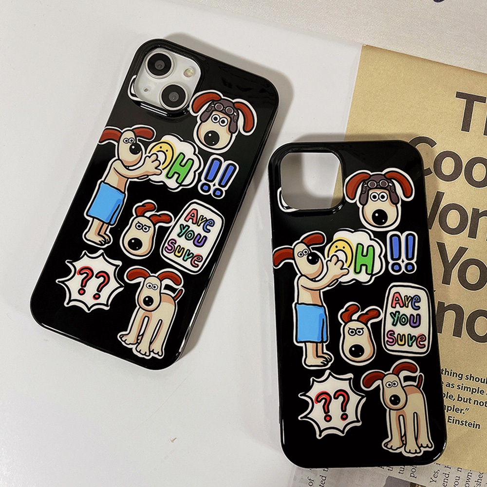 Ốp Điện Thoại TPU Mềm Chống Dấu Vân Tay Và Chống Rơi Họa Tiết Chú Cún Hoạt Hình Dành Cho IPhone 11 12 13 14 Pro Max