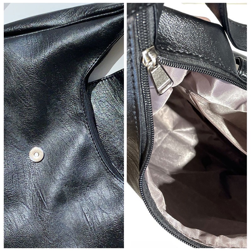 Mischa Túi Xách Da PU Màu Trơn Cỡ Lớn Thời Trang Cho Học Sinh