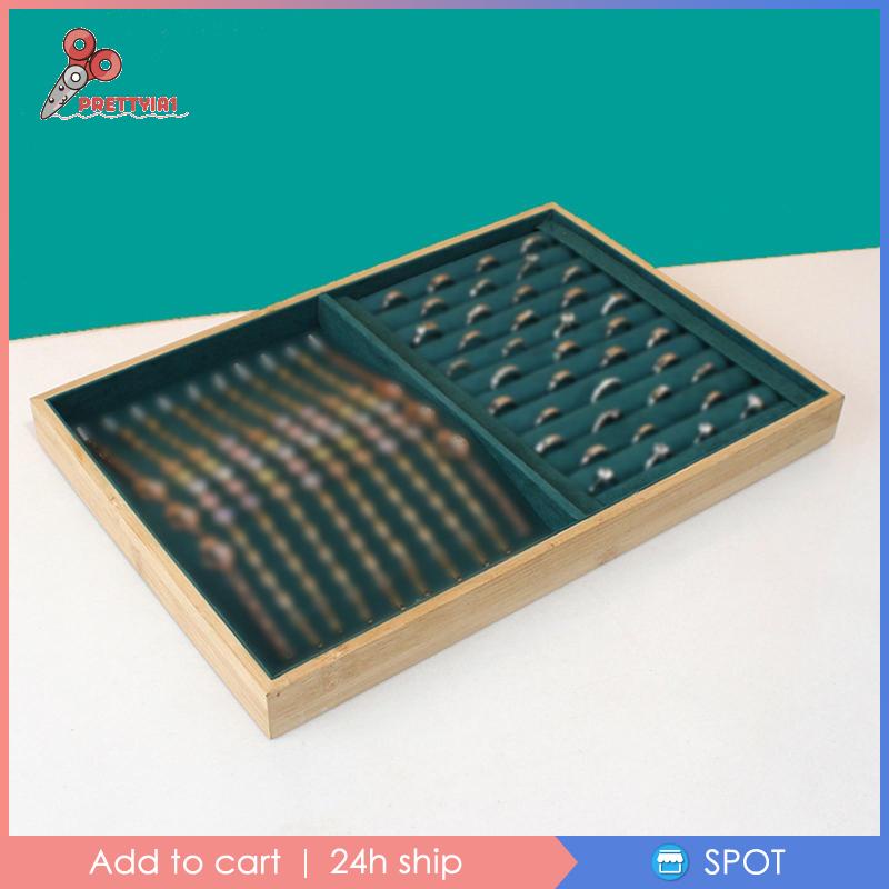 [Prettyia1] Khay Nỉ Đựng Trang Sức Có Thể Xếp Chồng Lên Nhau Cho Ngăn Kéo / Vòng Tay