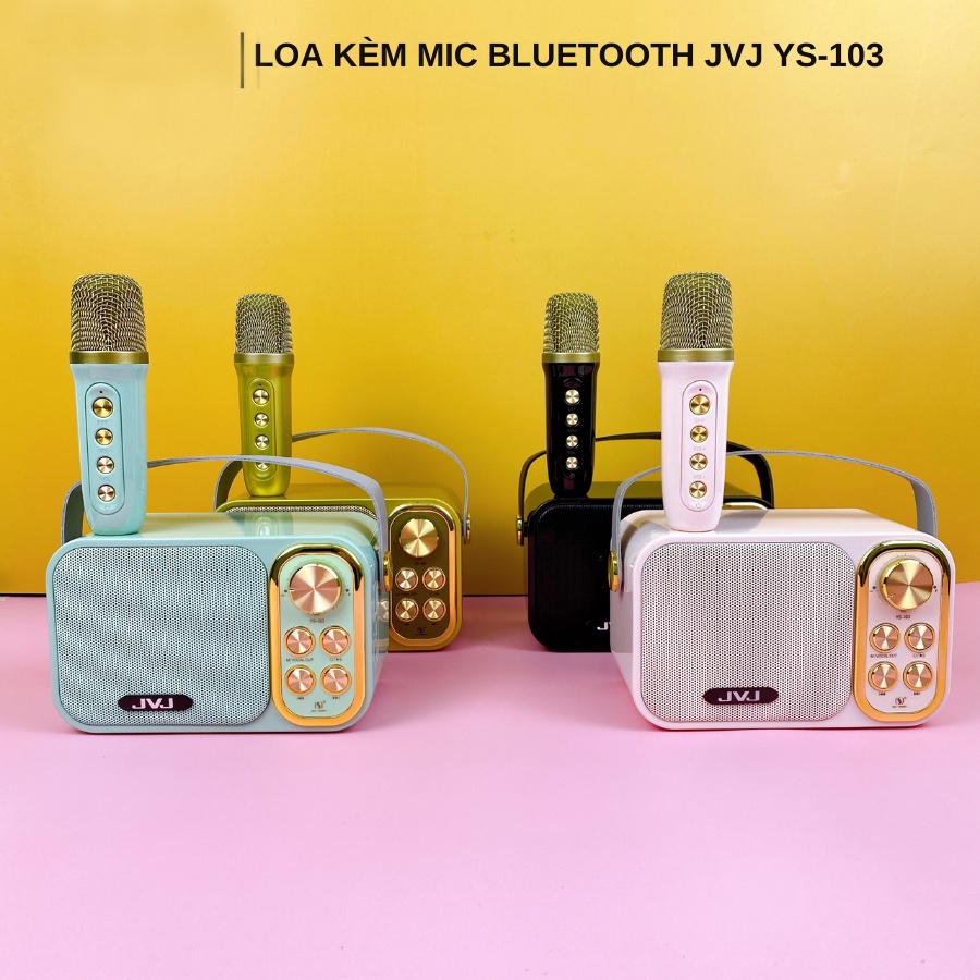 Loa karaoke YS-103 kèm 1 micro không dây kết nối Bluetooth Thẻ nhớ TF USB cổng AUX 3.5 nhỏ gọn âm thanh chất lượng