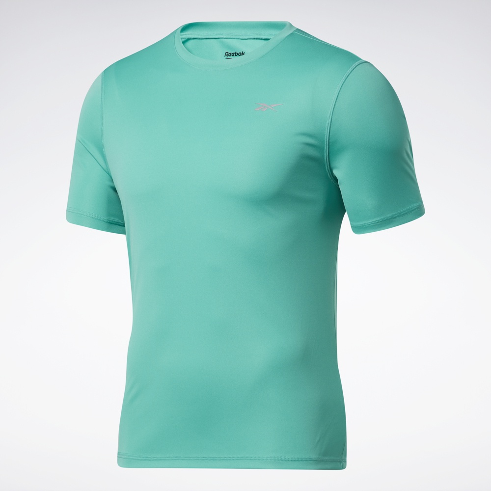 Reebok RUNNING Áo thun Tập luyện Nam Essentials Basic Ss Tee Màu xanh teal GS6669