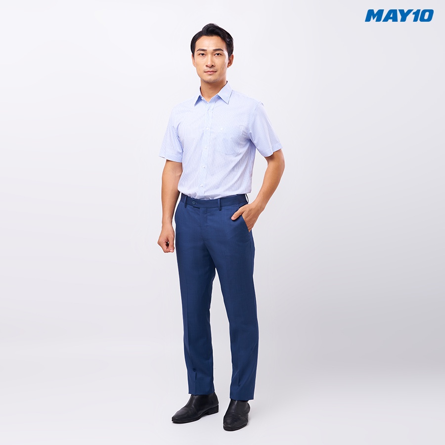 Áo sơ mi nam cộc tay May 10 dáng suông mã 010121097 màu AD016