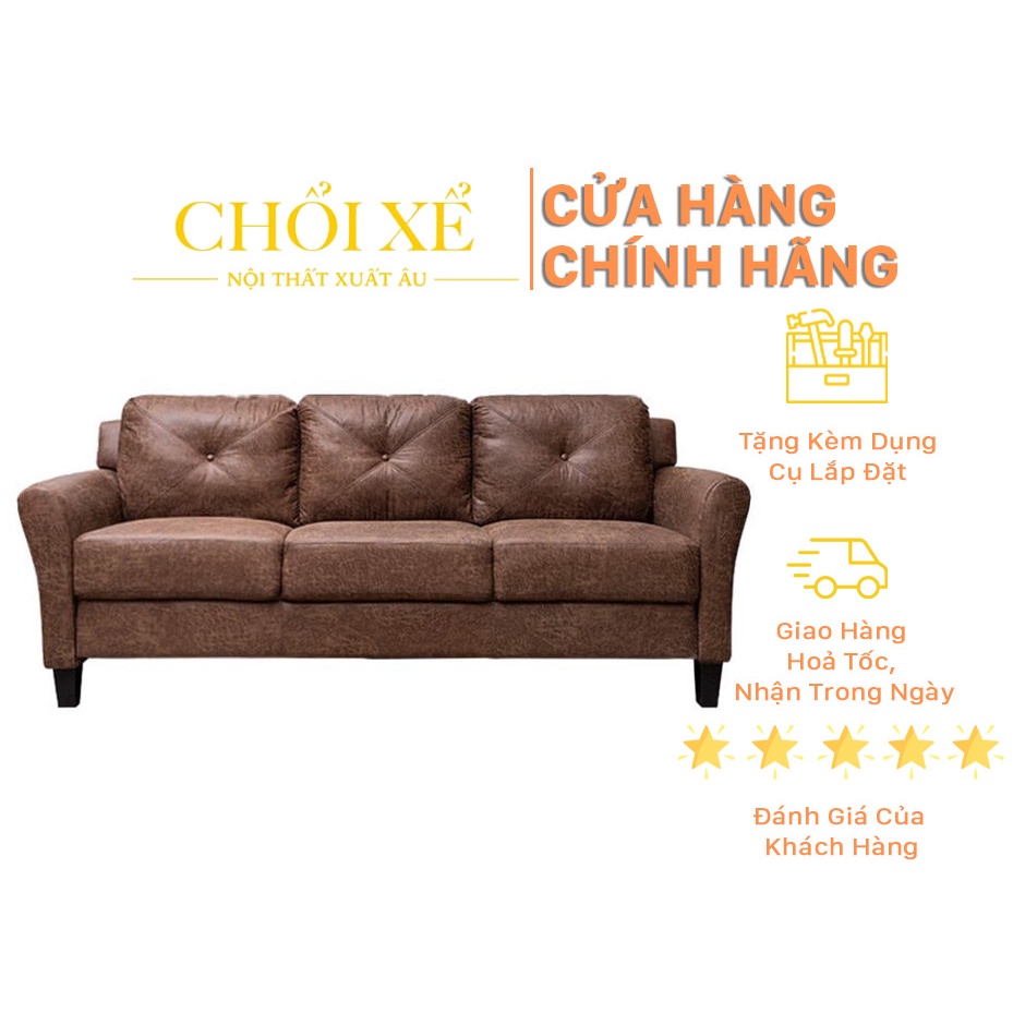 Ghế Sofa 3 Chỗ Caramel - Chổi Xể