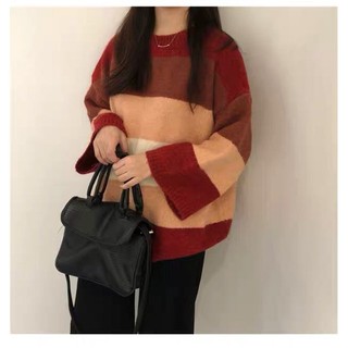 [ SẴN ] Áo Len Kẻ Hàn siêu mịn ( Có Ảnh Thật )