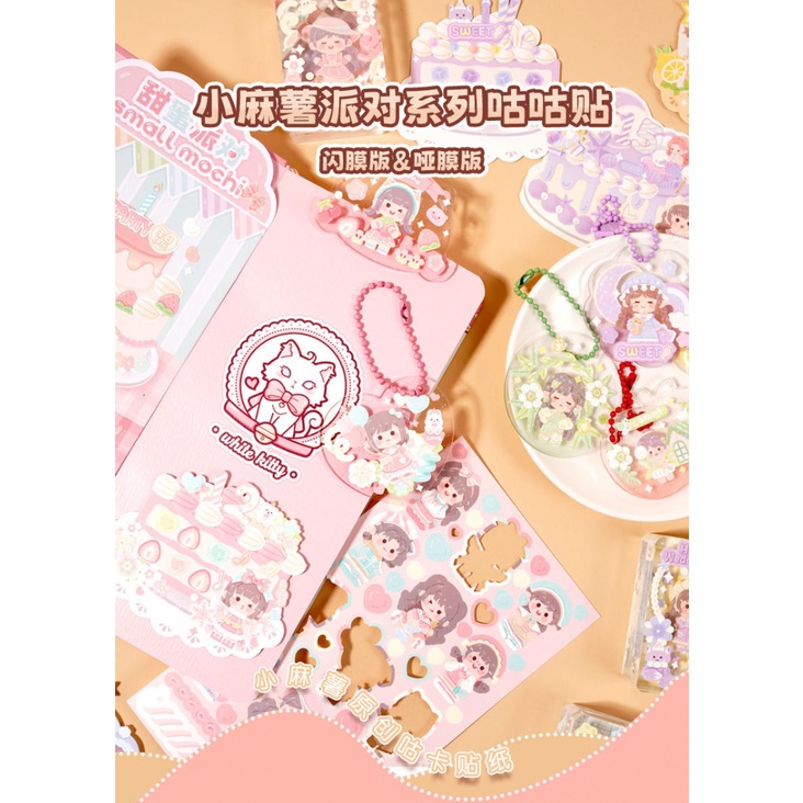 Hàng Mới Về Bộ Sticker Dán Trang Trí Sổ Tay Hình Mochi Cuckoo Dễ Thương