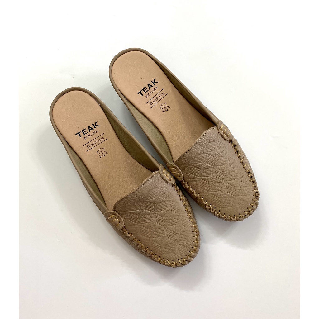 Dép sục nữ da thật đế xuồng 3cm DR308 - SIZE CHUẨN- CÓ BẢO HÀNH