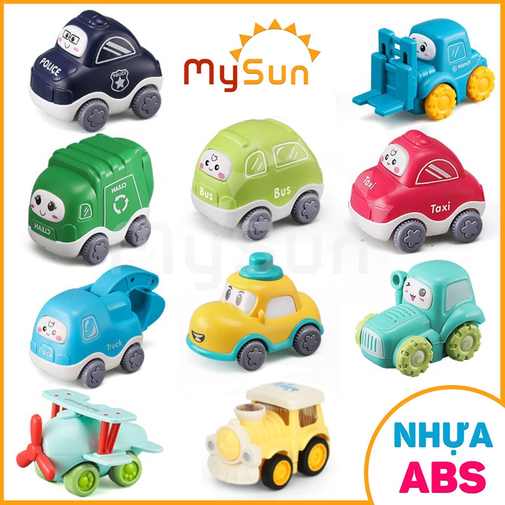 Bộ xe hơi ô tô đồ chơi trẻ em cỡ nhỏ mini cao cấp cho bé trai, con gái 1 2 3 tuổi MySun
