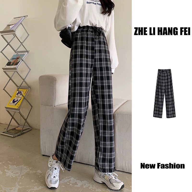 ZHELIHANGFEI Quần Dài Ống Rộng Lưng Cao Tôn Dáng Hợp Thời Trang