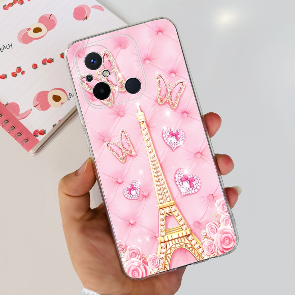 Ốp Điện Thoại TPU Dẻo Họa Tiết Hoạt Hình Mèo & Bướm Dễ Thương Cho Xiaomi Redmi 11A / Redmi 12C 2022 Redmi11A 12C 4G